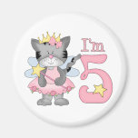 Princess Kitty 5th Birthday Fridge Magnet