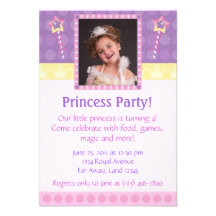 Princess Party Photo Invitation