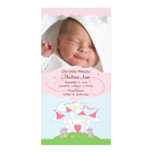 Princess PHOTO Birth Announcement Personalised Photo Card
