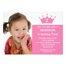 Princess Photo Birthday Invitation