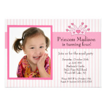 Princess Photo Birthday Invitation