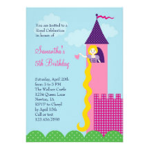Princess Rapunzel Birthday Party Invitation