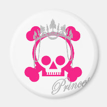 Princess Skull Fridge Magnets