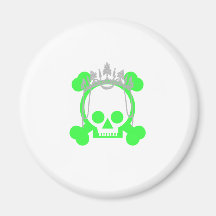 Princess Skull Refrigerator Magnet