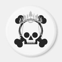 Princess Skulls Refrigerator Magnet