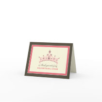 Princess Tiara Thank-You Card (rose)