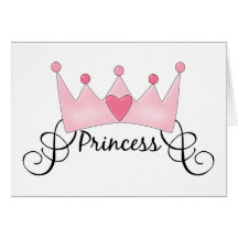 Princess With Crown - Customisable Card