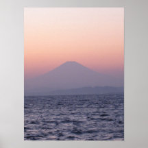 Print-Fuji san sunset