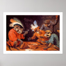 Print: Monkey Tavern Vintage Art