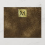 Printed Custom Monogram Image. Brown. Flyer Design