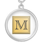 Printed image of a custom monogram design. necklace