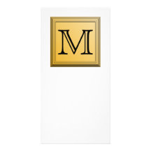 Printed image of a custom monogram design. photo card template