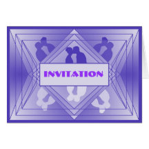 Prisma Collection Deluxe Invitation Pastel Blue Greeting Cards