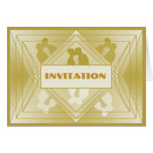 Prisma Collection Deluxe Invitation Pastel Goldish Greeting Cards
