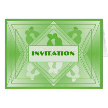 Prisma Collection Deluxe Invitation Pastel Green Greeting Card