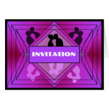 Prisma Collection Deluxe Invitation Purple Shades Card