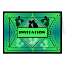 Prisma Collection Deluxe Wedding Invitation Green Card