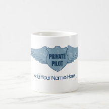 Private Pilot Blue Wings Coffee Mugs