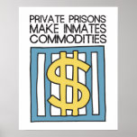 Private Prisons Make Inmates Commodities Poster