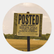 Private Property stickers