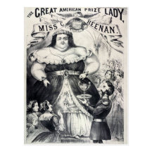 Prize Fat Lady Postcards