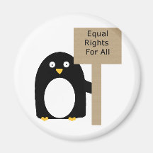Pro-Equality Penguin Magnet
