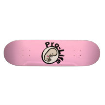 Pro-Life Foetus Design Custom Skate Board