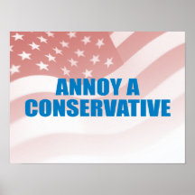 Pro-Obama - ANNOY A CONSERVATIVE Poster