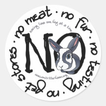 Pro-Rabbit round sticker