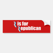 PRO-ROMNEY - R IS FOR REPUBLICAN -- .png Bumper Sticker