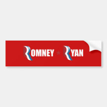 PRO-ROMNEY - ROMNEY RYAN 2012 - WHITE -- .png Bumper Sticker