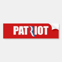 PRO-ROMNEY - ROMNEY STANDS FOR PATRIOT -- .png Bumper Sticker