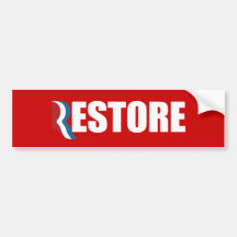 PRO-ROMNEY - ROMNEY STANDS FOR RESTORE -- .png Bumper Stickers