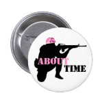 Pro Women in Combat Pink Helmet Pin