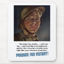 Produce For Victory! WW2 Mousemat