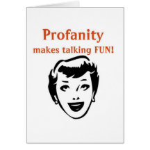 profanity funny artwork card