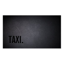 Professional Black Out Taxi Business Card