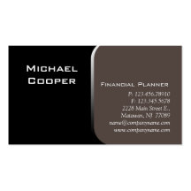 Professional Business Card Financial Planner Taupe