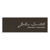 Professional Dark Wood Mini Business Card