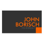 Professional Grey Orange Business Profile Card Business Card Template