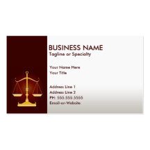 professional justice business cards