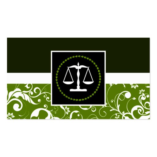 professional law : damask justice scales business card template