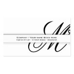 Professional monogram "M" business CUSTOM Business Card Template