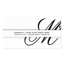 Professional monogram "M" business CUSTOM Business Card Template