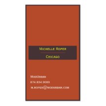 Professional Orange and Brown Business Card