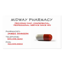 Professional Pharmacy buisness card Business Cards