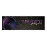 Professional Photographer Camera Lens Business Cards