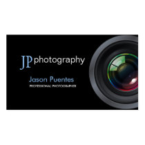 Professional Photographer Camera Lens business cards