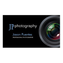 Professional Photographer Camera Lens Business Card