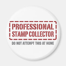 Professional Stamp Collector Refrigerator Magnet